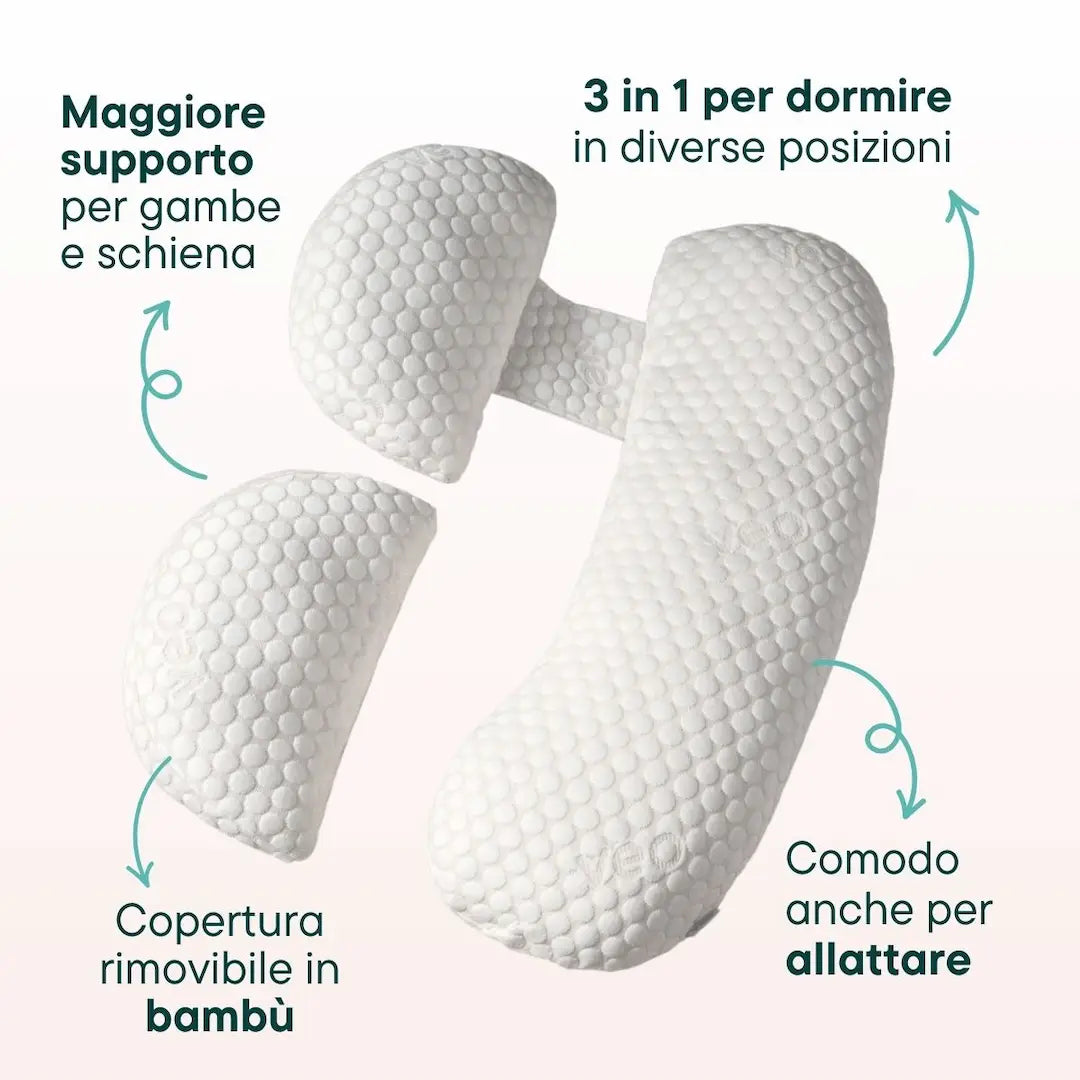 SHANNA Cuscino Per Gravidanza Lungo, Cuscino Donne Incinte, Cuscino Allattamento, Dormire Grande - Foto 10