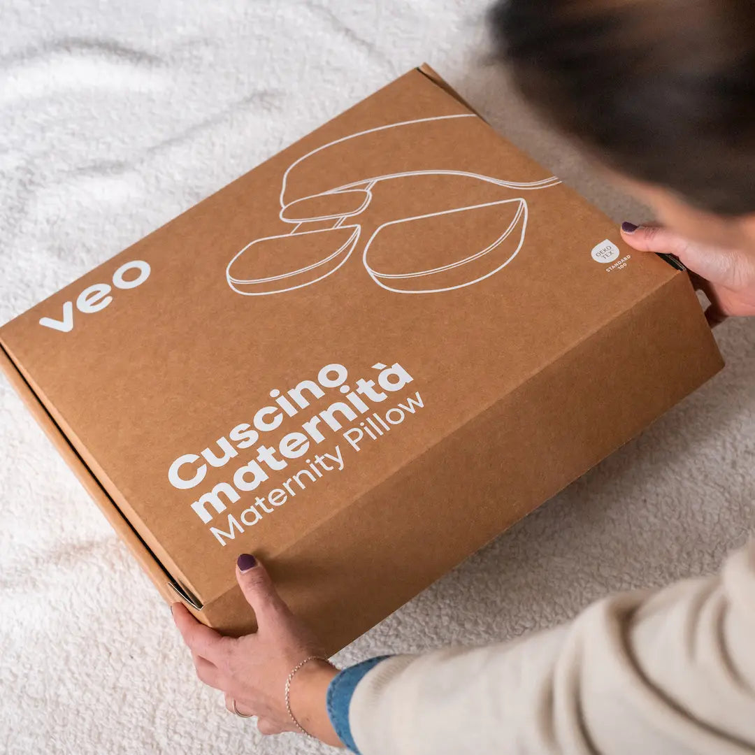 Veo - Cuscino maternità | Supporto ergonomico per pancia, schiena e gambe (3 in 1)